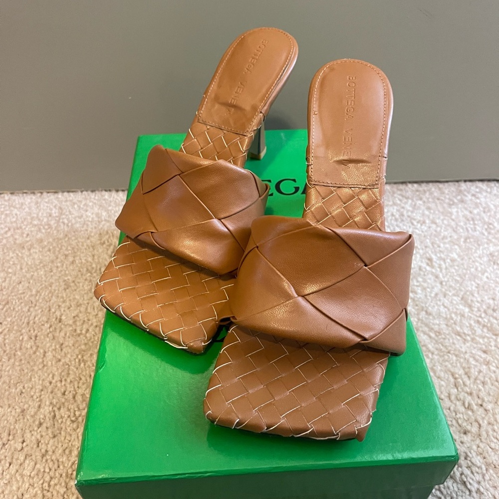 Lido Heels Leather Mule Heel Sandals